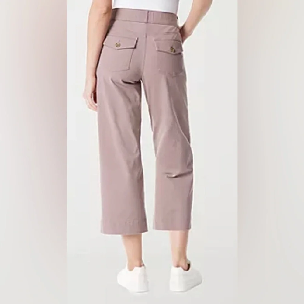 NEW Gloria Vanderbilt Amanda Shape Effect High Rise Wide‎ Leg Cropped Pants